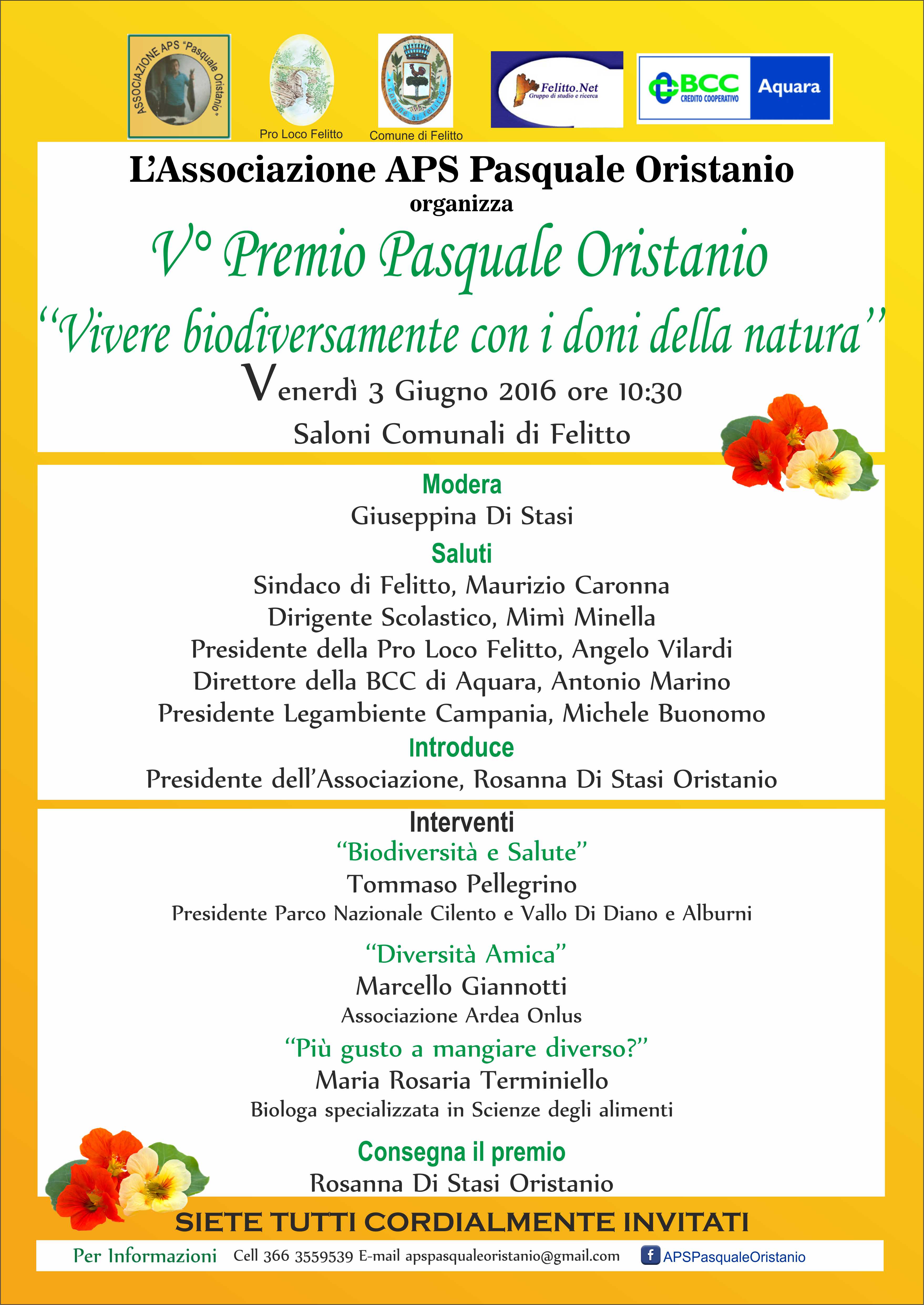 Premio Pasquale Oristanio 2016