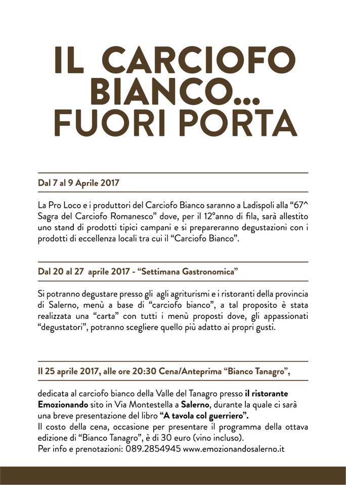 Bianco Tanagro - programma