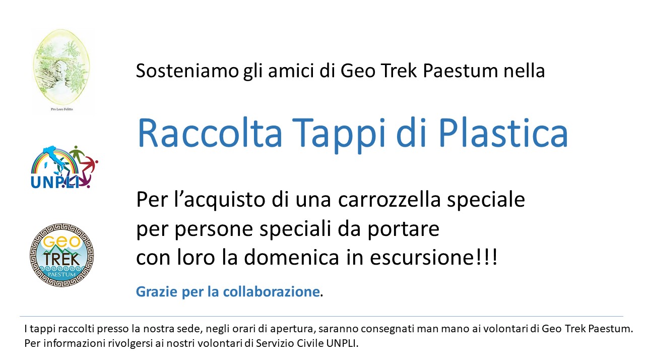 raccolta tappi Geo Trek Paestum